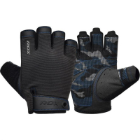 Gloves for fitness RDX T2 Half Blue S (WGA-T2HU-S)