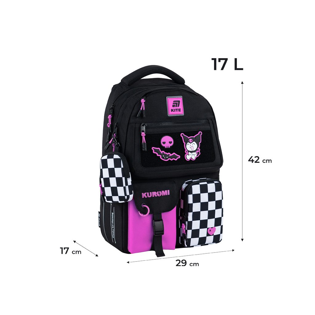 Рюкзак шкільний Kite Education teens 2587M HK-2 Kuromi (HK25-2587M-2)