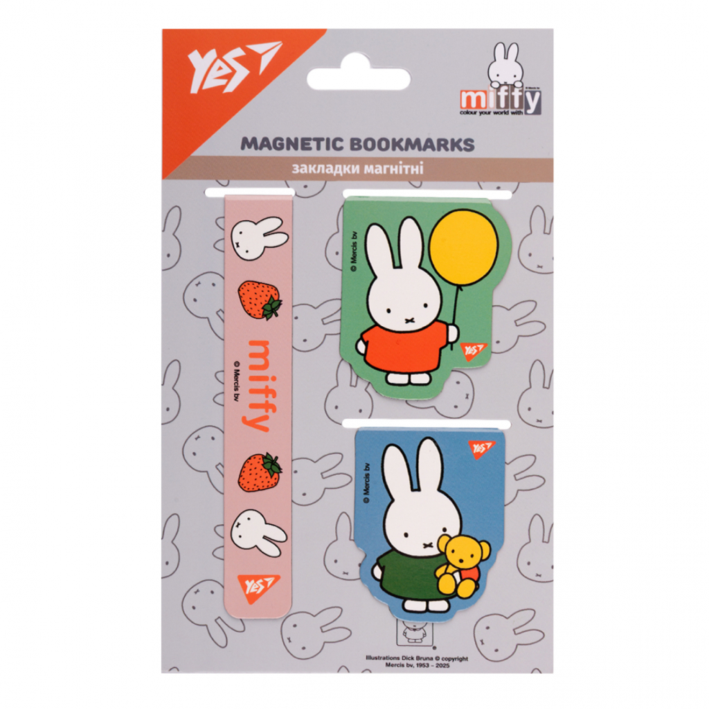 Закладки для книг Yes магнітні Miffy 3 шт (708356)
