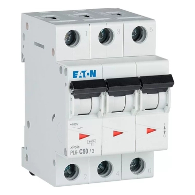 Автоматичний вимикач Eaton 3-п. М3 С 50А PL6 6кА