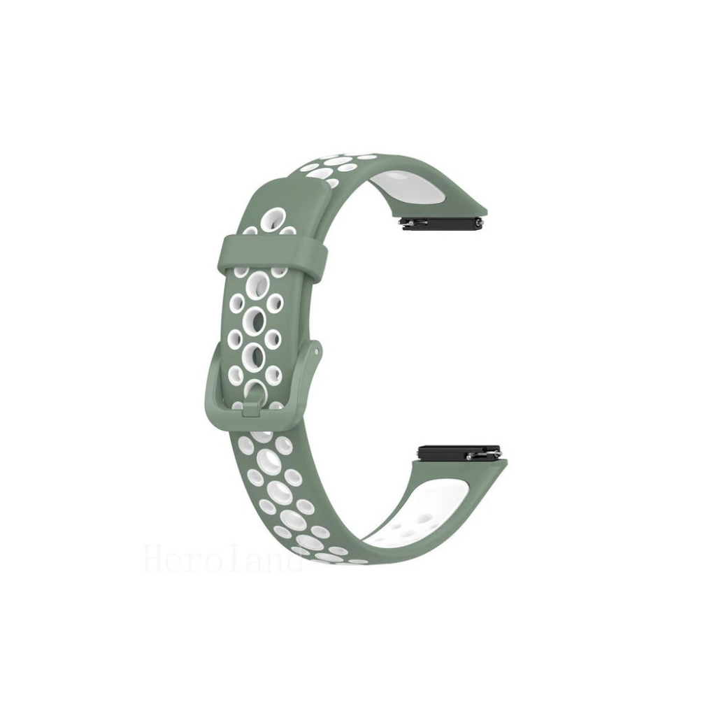 Ремінець до фітнес браслета BeCover Vents Style для Huawei Band 7/Honor Band 7 Green-White (709443) Ремінець до фітнес браслета BeCover Vents Style для Huawei Band 7/Honor Band 7 Green-White (709443)