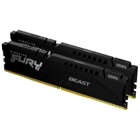 Модуль пам'яті для комп'ютера DDR5 64GB (2x32GB) 5200 MHz Beast Black Kingston Fury (ex.HyperX) (KF552C40BB2K2-64)