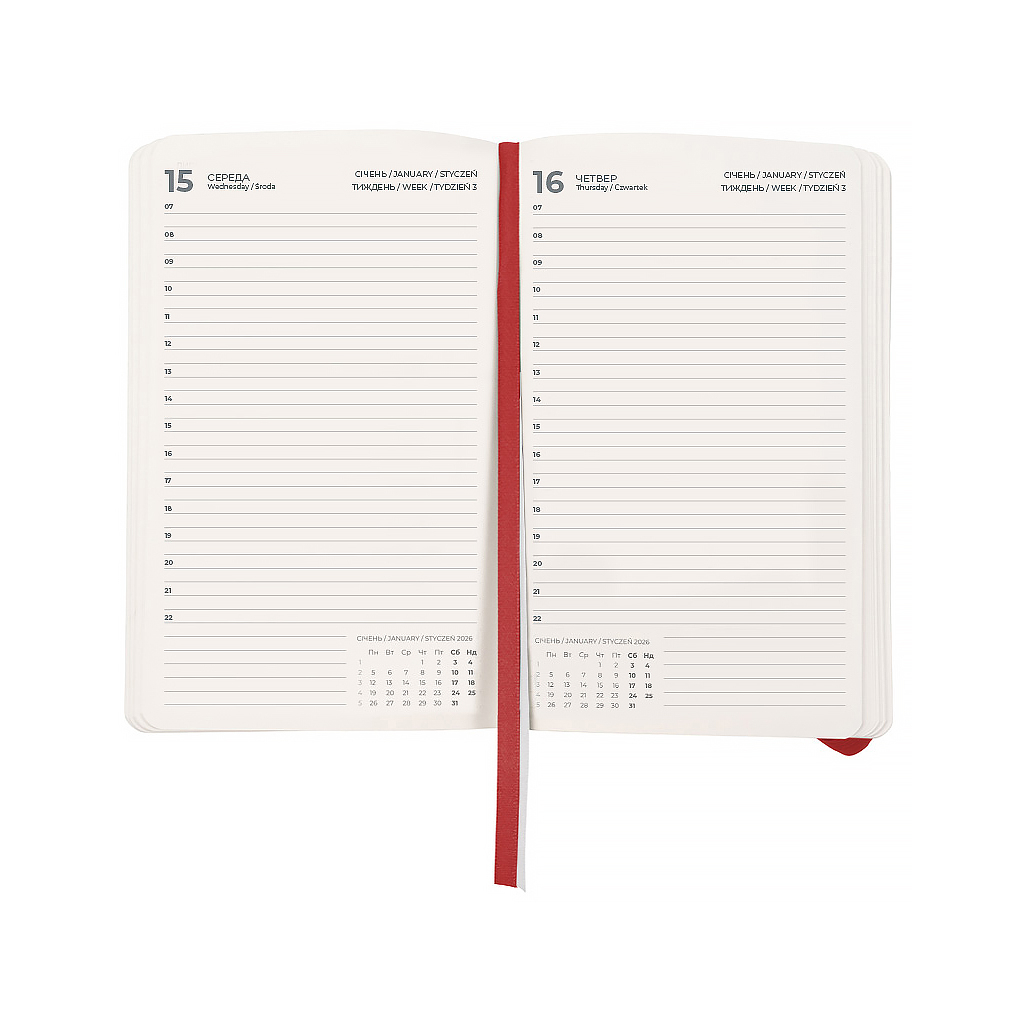 Тижневик Axent датований 2026 Partner Soft Skin, 145х210, червоний (8810-26-06-A) Тижневик Axent датований 2026 Partner Soft Skin, 145х210, червоний (8810-26-06-A)