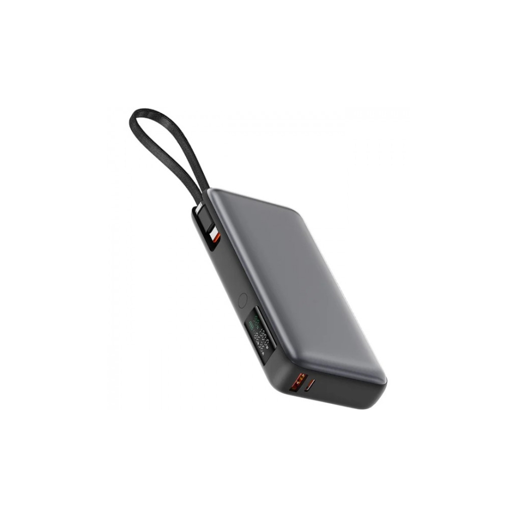 Повербанк Acefast 20000mAh 130W PD, QC/3.0 USB-A+USB-C In/Out,build-in cable M22 Gray (6974316283904) Повербанк Acefast 20000mAh 130W PD, QC/3.0 USB-A+USB-C In/Out,build-in cable M22 Gray (6974316283904)