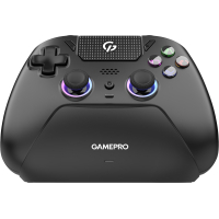 Геймпад GamePro із зарядною станцією 2.4G/BT 5.1/USB (Switch/PS/PC/iOS/Android) RGB Black (GPS20BDOC)