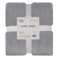 ARDESTO Flannel plaid 200x220cm, 100% polyester, light gray (ART0228SB)