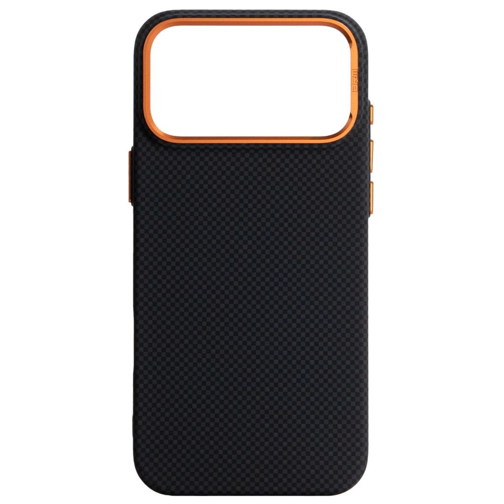 Чохол до мобільного телефона Armorstandart LikeCarbon2 SE MagCase Apple iPhone 17 Pro Max Kevlar Black Orange (ARM89165)