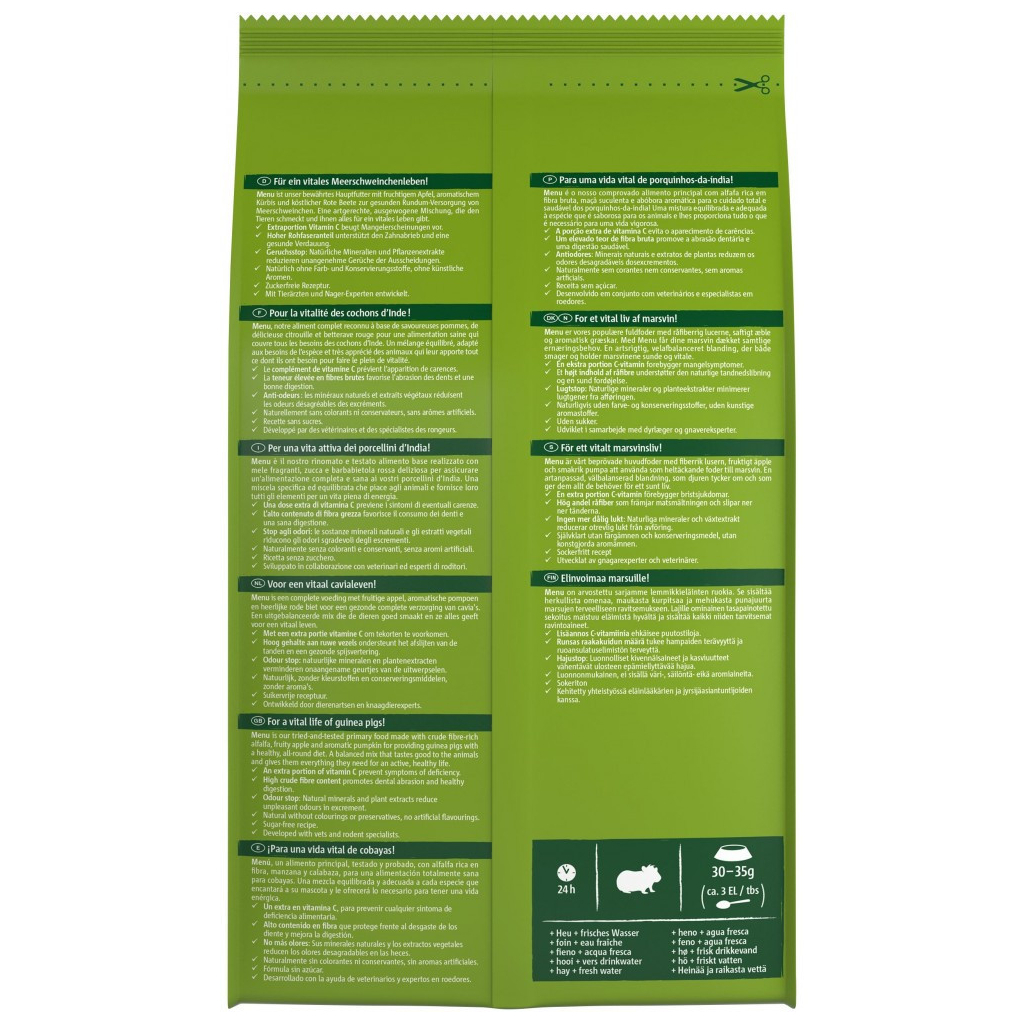 Корм для гризунів Vitakraft Premium Menu Vital для декоративних гризунів та морських свинок 1 кг (4008239292209)