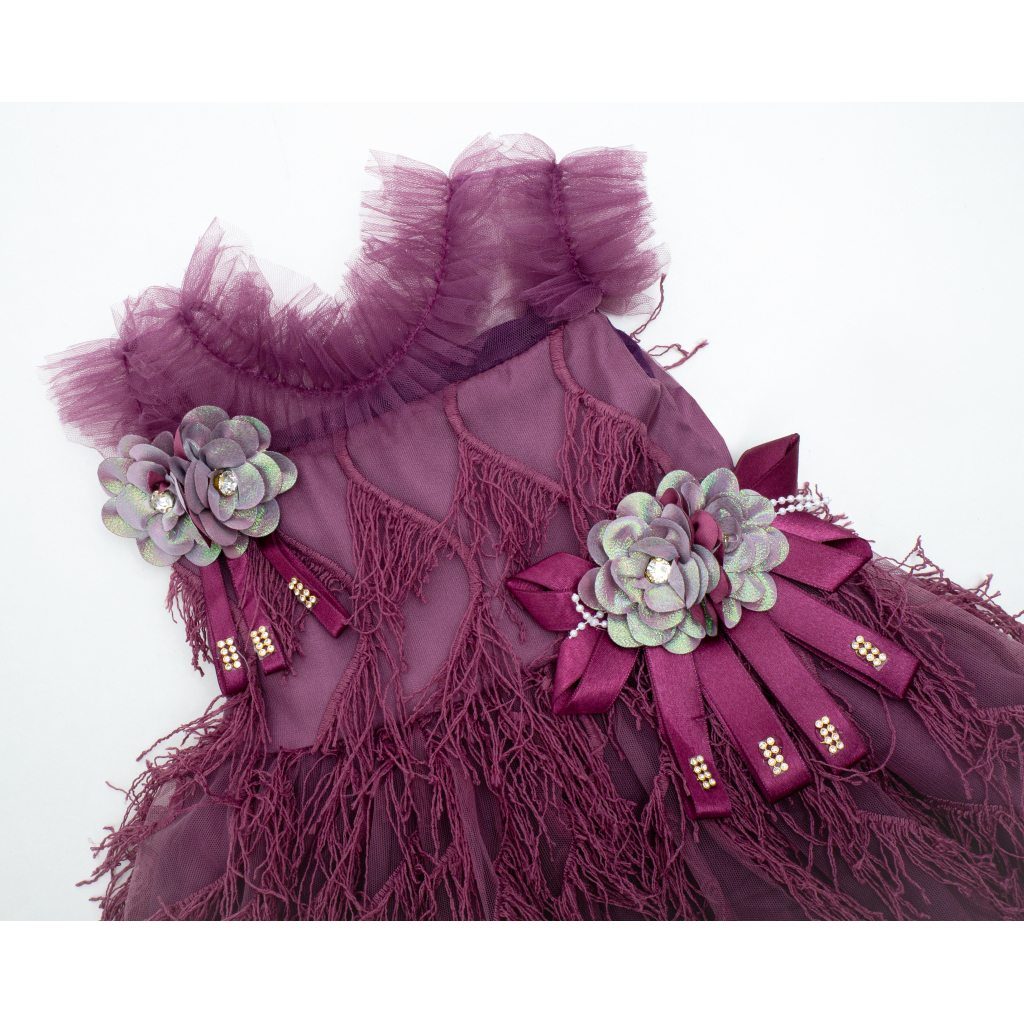 Плаття дитяче Tivido святковий з прикрасами (2136-110G-violet)