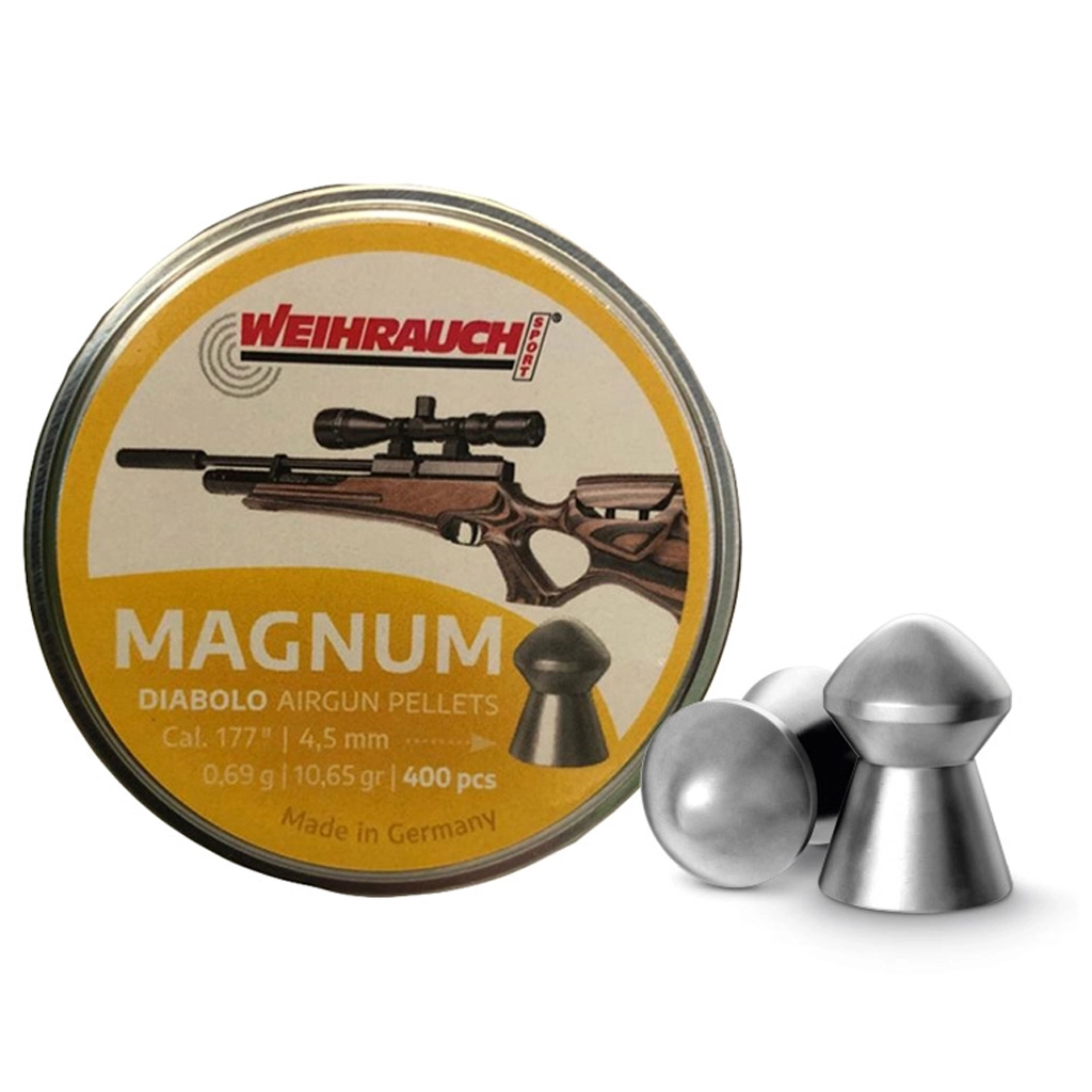 Пульки Weihrauch F&T Magnum 4,5 мм 0,69 г 400 шт (AM20004)