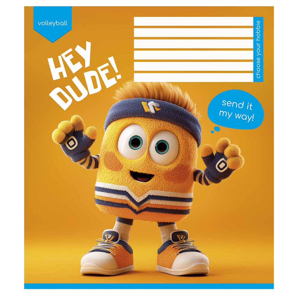 Зошит Школярик Hey dude 12 аркушів клітинка (012-3668K)