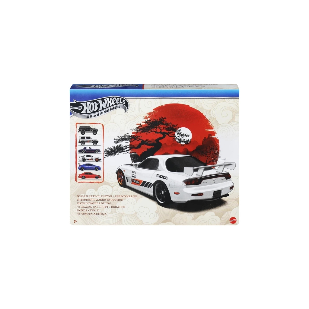 Масштабна модель автомобіля Hot Wheels Набір автомоделей Silver series Дорогами Японії (JLB23)