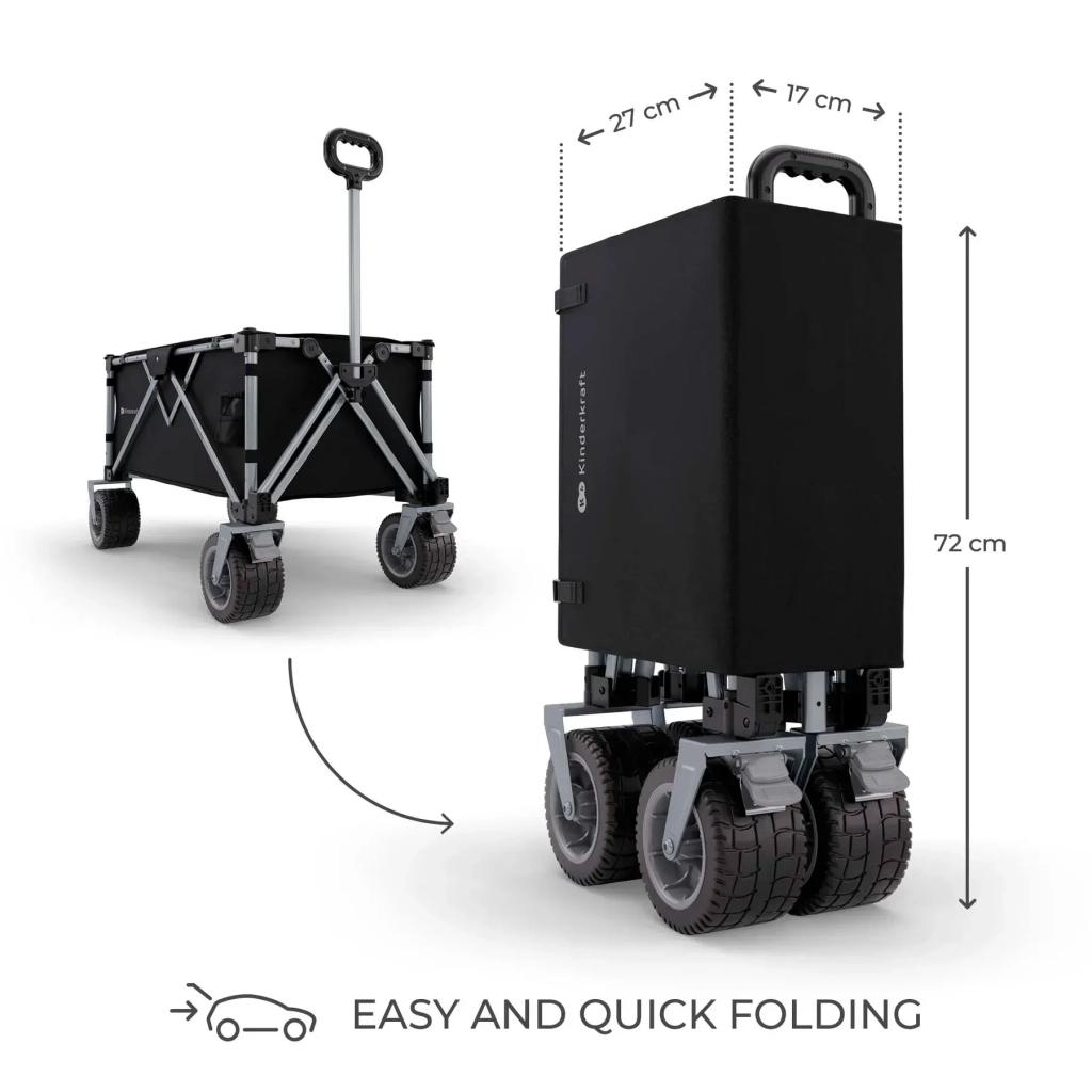 Коляска Kinderkraft Rollster Mystic складная туристическая тележка Black (KSROLL00BLK0000) (5902533928736)
