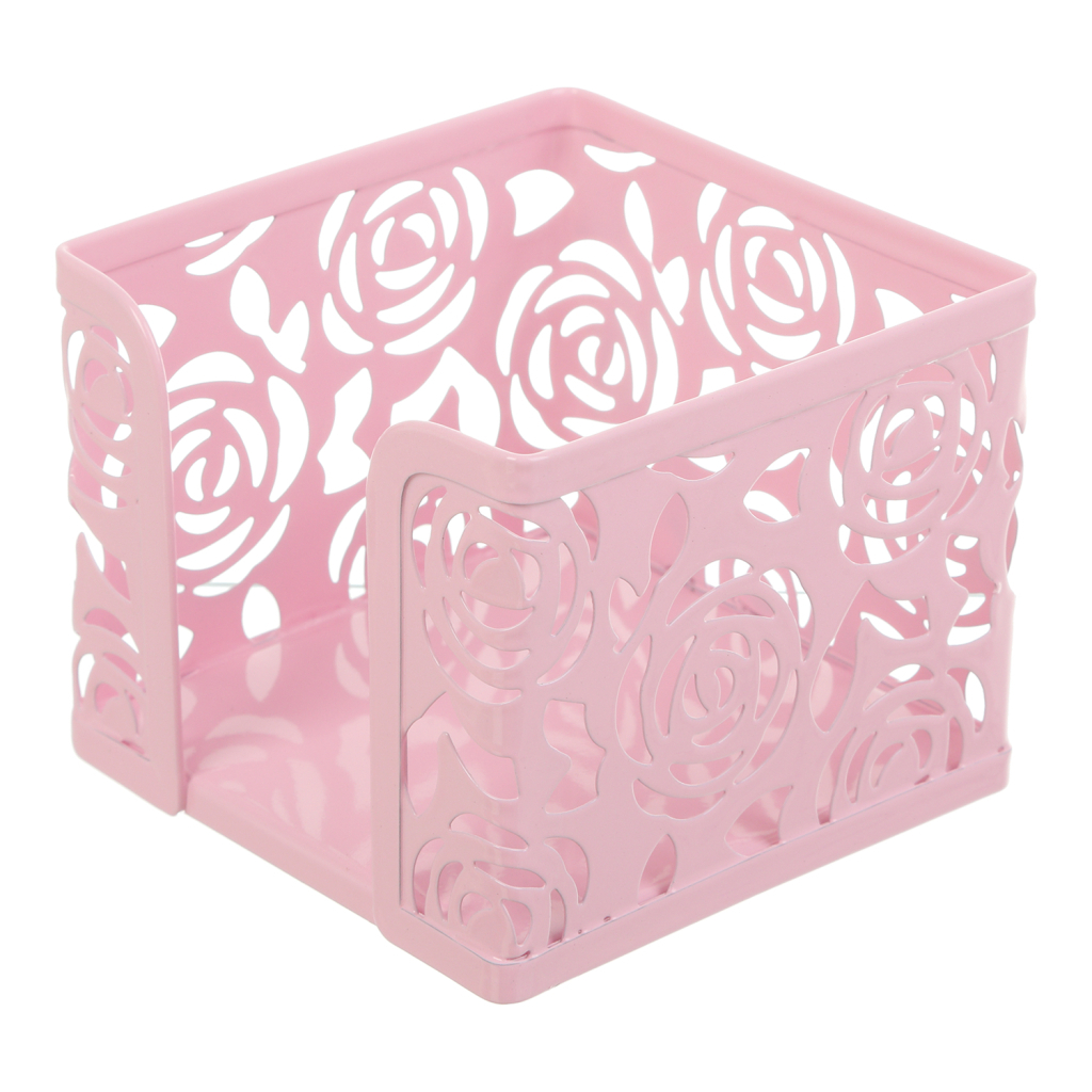 Підставка-куб для листів і паперів Buromax ROSE, PASTEL, металевий, рожевий (BM.6217-10)