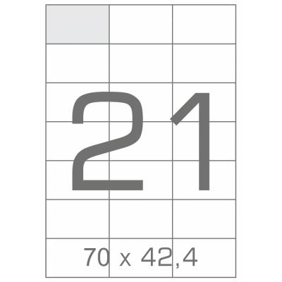 Етикетка самоклеюча TAMA 70х42,4 (21 на листі) с/кл (100листів) (17806)