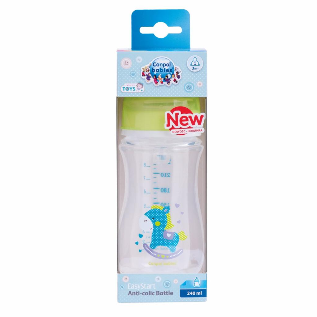 Пляшечка для годування Canpol babies антиколькова EasyStart - Toys з широким отвором 240 мл (35/221_gre) Пляшечка для годування Canpol babies антиколькова EasyStart - Toys з широким отвором 240 мл (35/221_gre)
