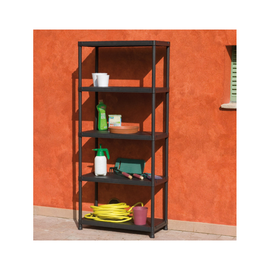 Стелаж Toomax 5 полиць cm. 80x40x180h black (5141)