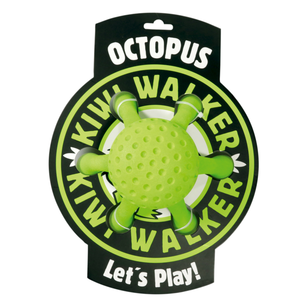 Іграшка для собак Kiwi Walker Восьминіг 13 см зелена (8596075002770)