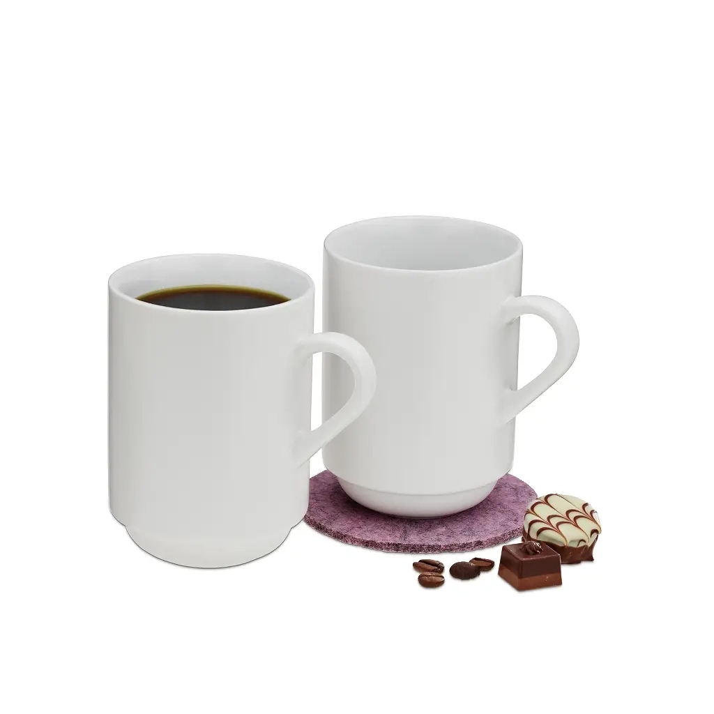 Набір чашок Kela Mattia 300 мл 2 шт White (12749) Набір чашок Kela Mattia 300 мл 2 шт White (12749)