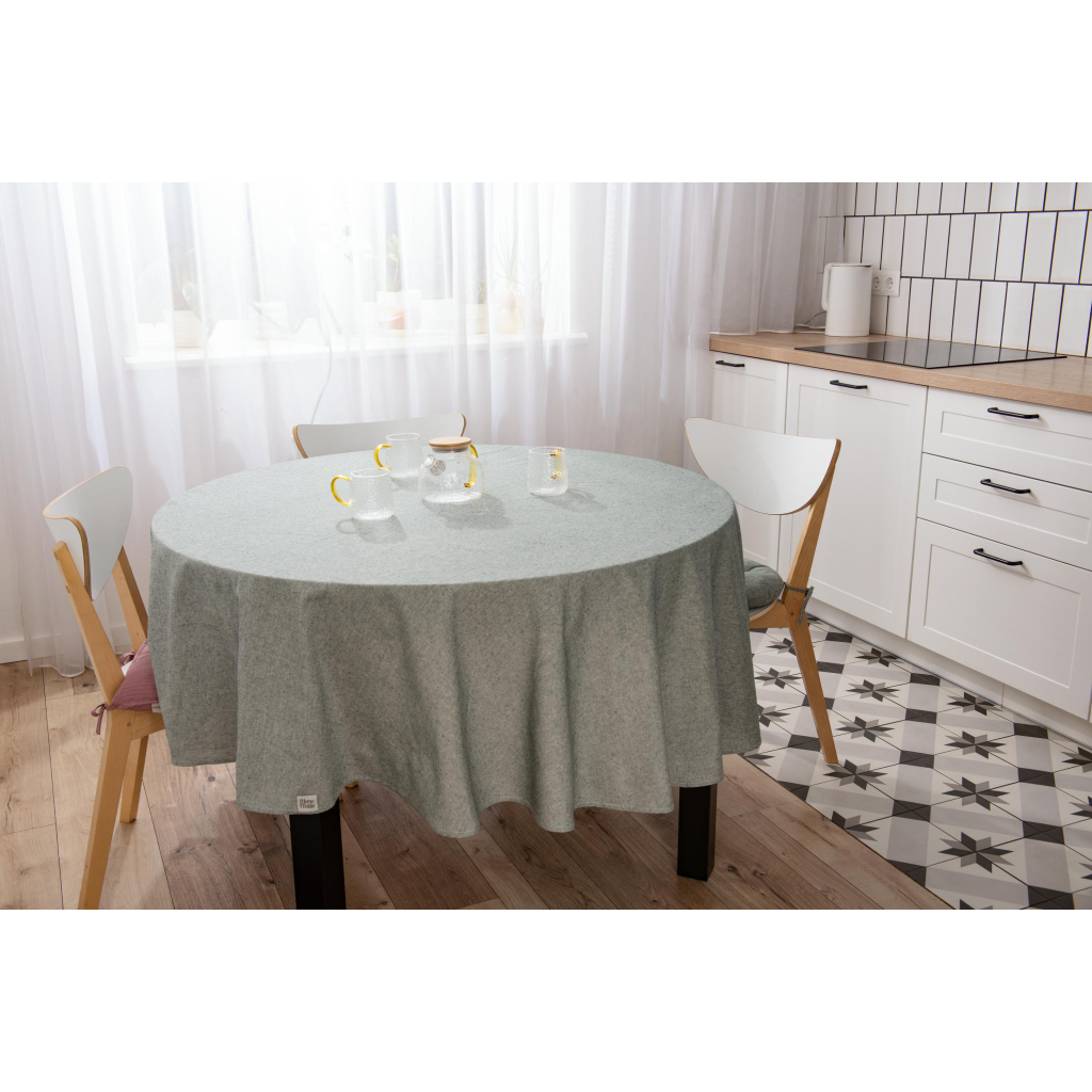 Скатертина Ardesto Oliver зелений D-136см, 100% бавовна (ART10OG) Скатертина Ardesto Oliver зелений D-136см, 100% бавовна (ART10OG)