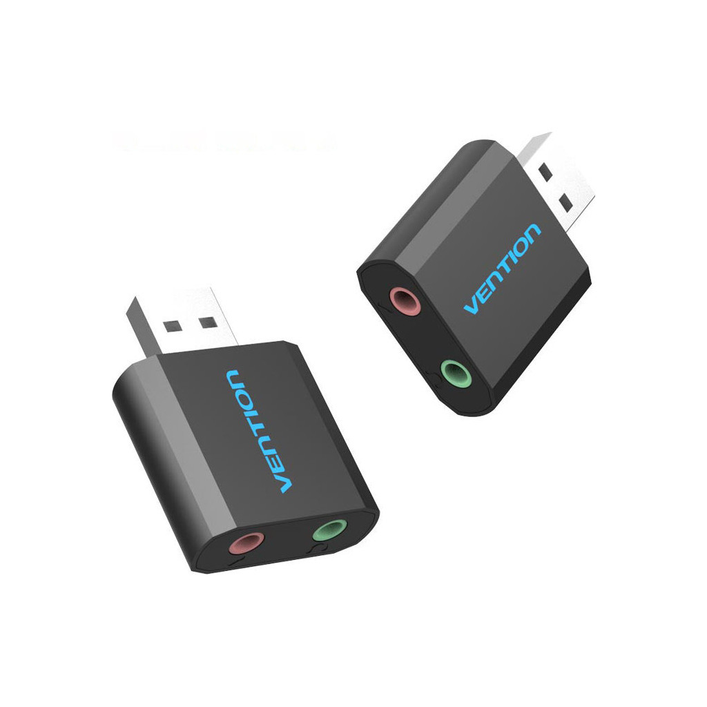 Звукова плата Vention Audio USB 2х3,5mm jack Metal (VAB-S17-B)