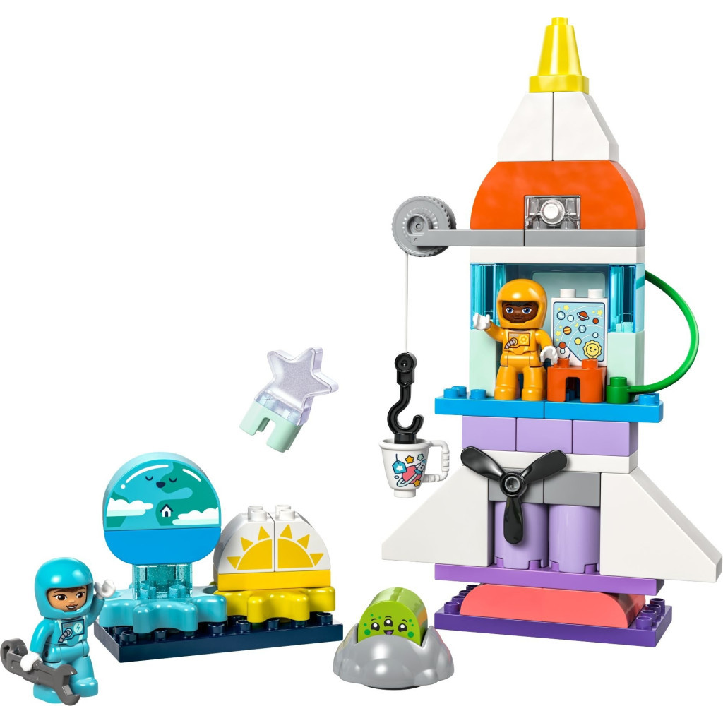 Конструктор LEGO DUPLO Town Пригоди на космічному шатлі 3-в-1 58 деталей (10422)
