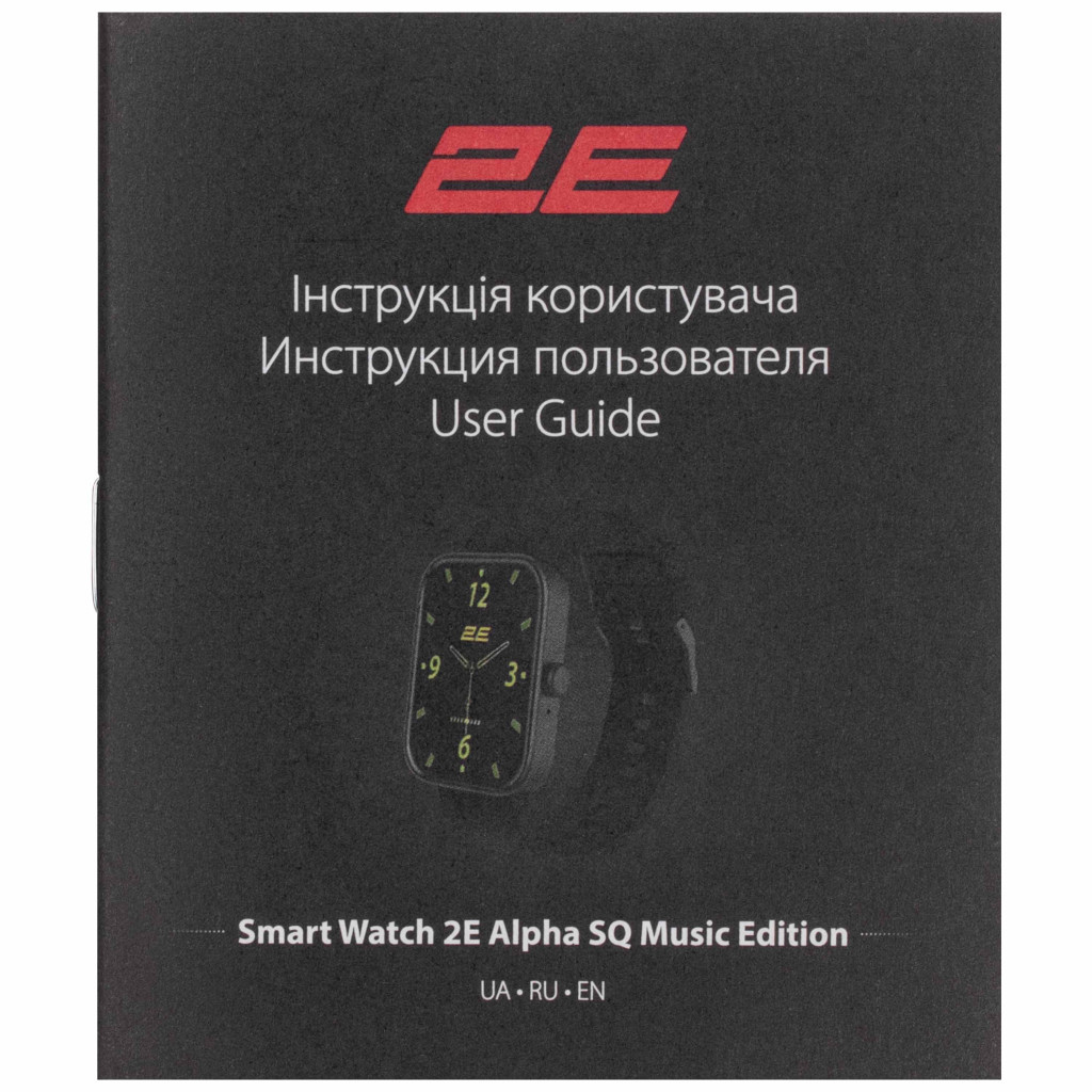 Смарт-годинник 2E Alpha SQ Music Edition 46mm Black (2E-CWW40BK)