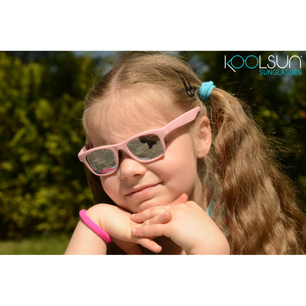 Дитячі сонцезахисні окуляри Koolsun Wawe ніжно-рожевий 3-10 років (KS-WAPS003)