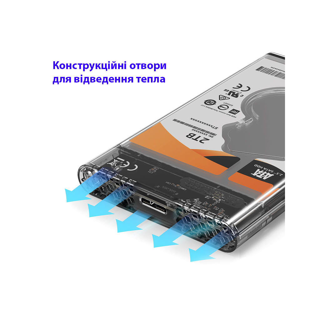 Кишеня зовнішня Maiwo 2.5" SATA/SSD HDD - USB3.0 (K2510B)