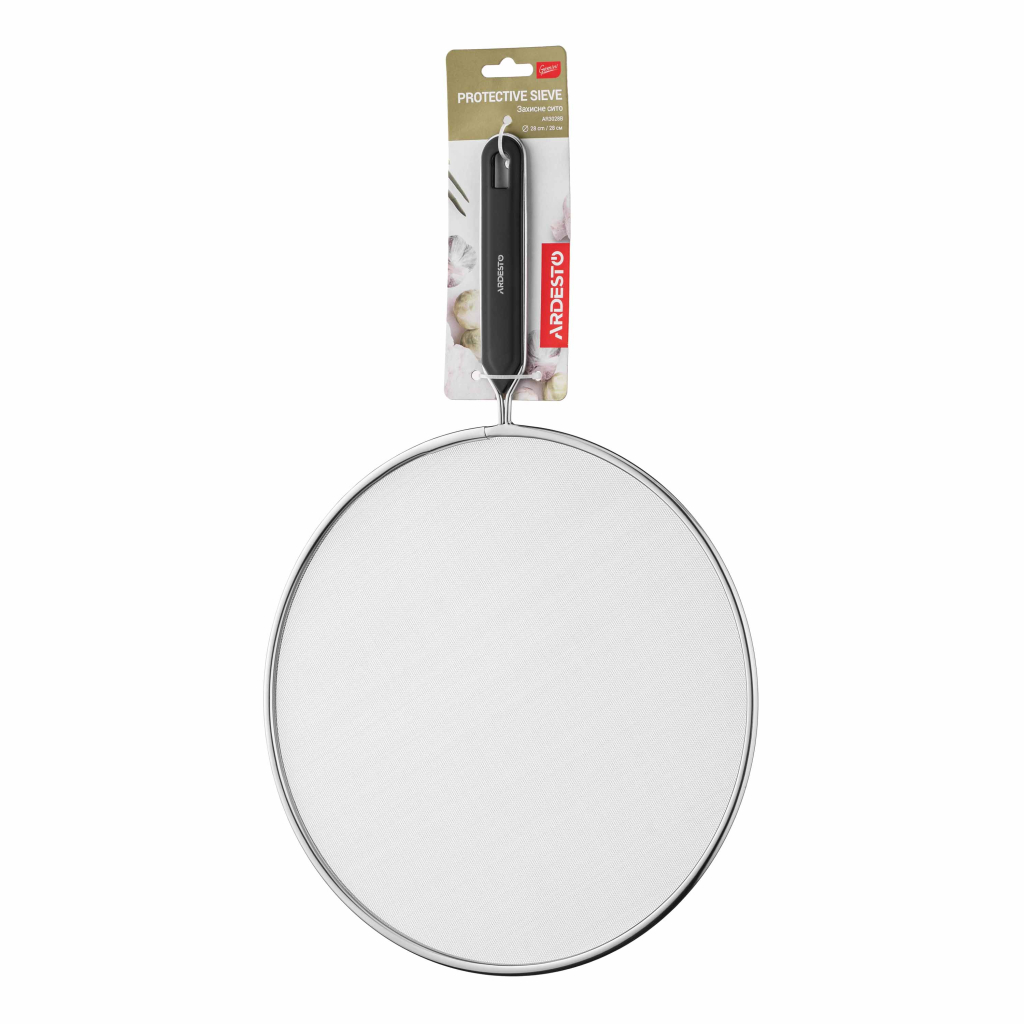 Екран від бризок Ardesto Gemini, 28см, нержавіюча сталь, пластик, чорний (AR3028B)