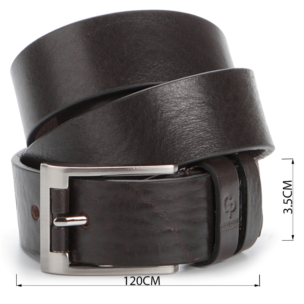 Ремінь Grande Pelle Шкіряний ремінь Коричневий (00776)