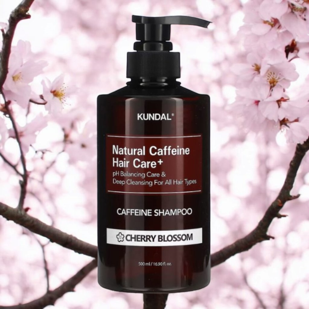 Шампунь Kundal Natural Caffeine & Intensive Scalp Care Shampoo Cherry Blossom 500 мл (8809568745772)