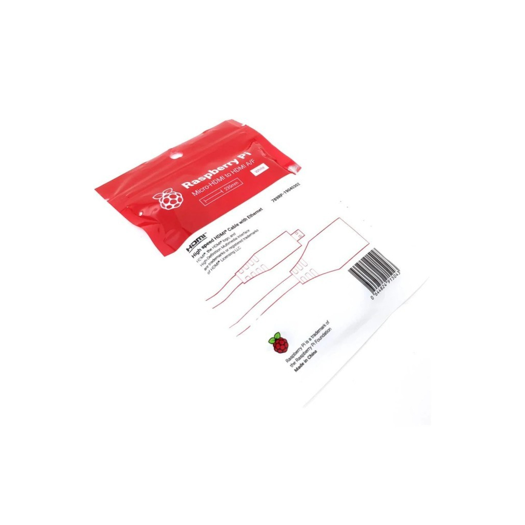 Додаткове обладнання для Мікро ПК Raspberry Pi Кабель-адаптер для Raspberry Pi Micro-HDMI to HDMI (SC0224) Додаткове обладнання для Мікро ПК Raspberry Pi Кабель-адаптер для Raspberry Pi Micro-HDMI to HDMI (SC0224)