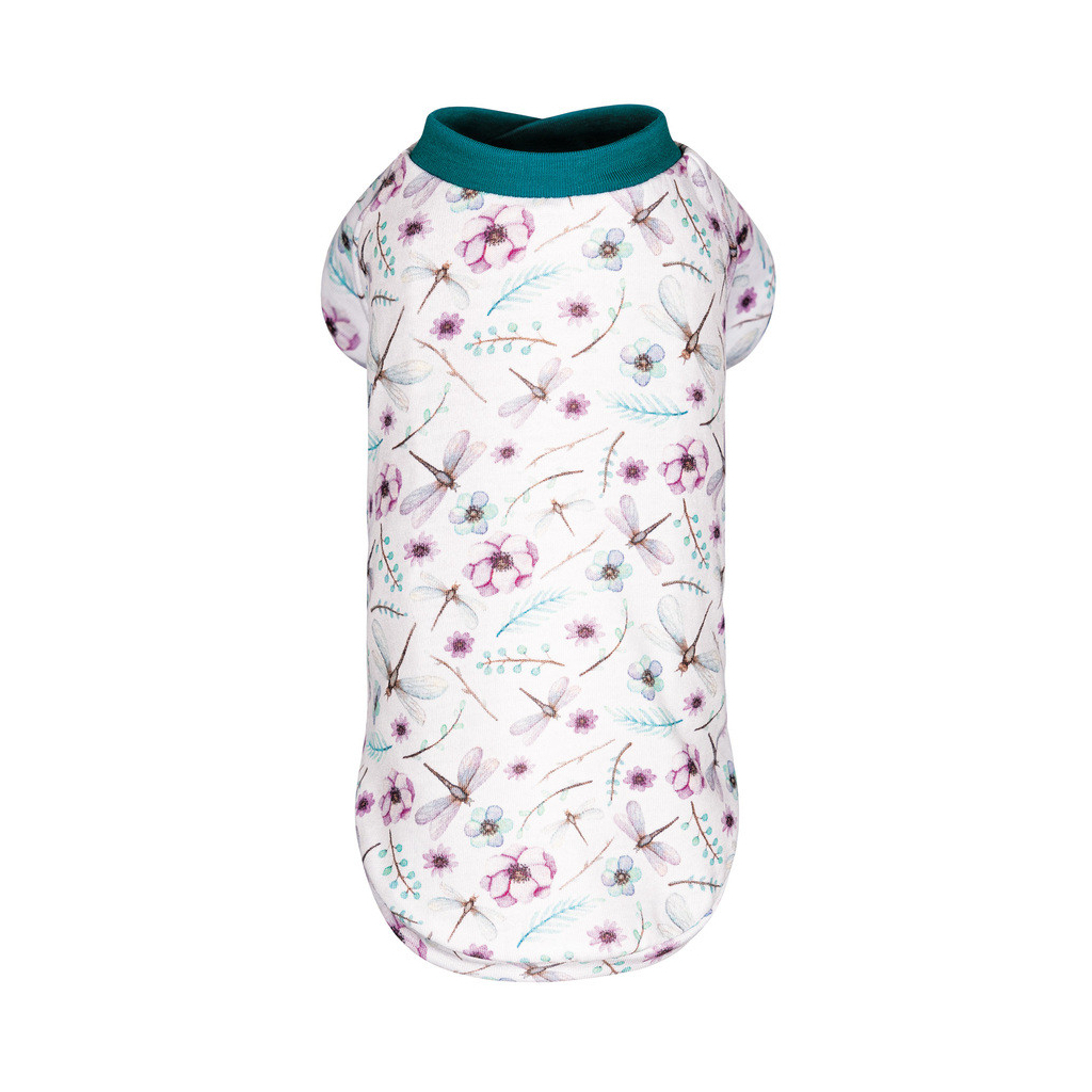 Футболка для тварин Pet Fashion Flora S біла з квітковим принтом (4823082441525)