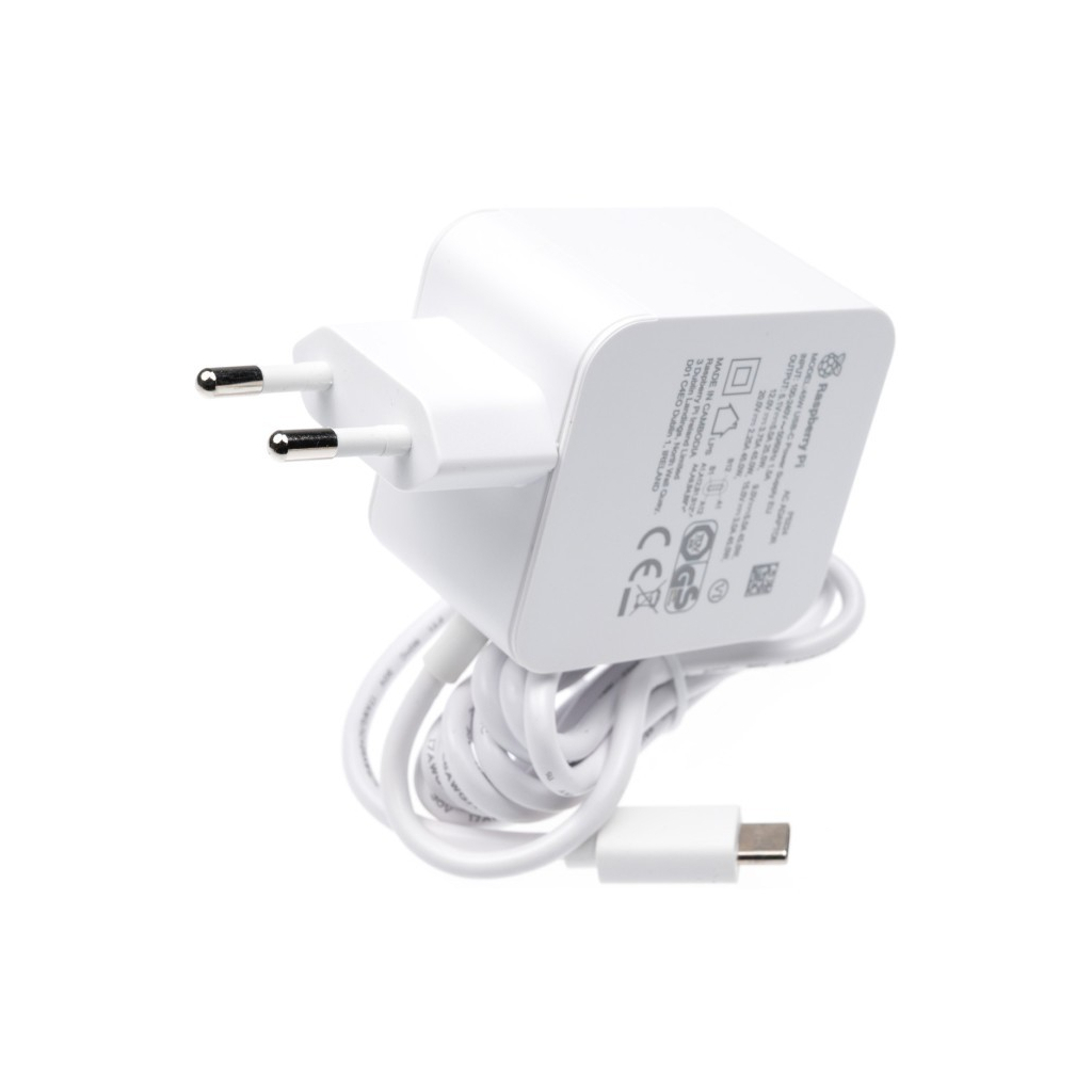 Блок живлення для Мікро ПК Raspberry Pi 45Вт USB-C white (SC1732)