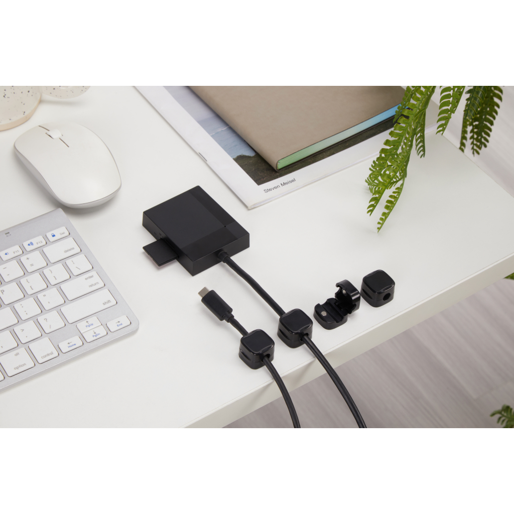 Тримач для кабелю OfficePro CM002B, magnetic clasp, 6шт=1пак, back (CM002B)