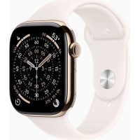 Смарт-годинник Apple Watch Series 11 GPS + Cellular 46mm Gold Titanium Case with Light Blush Sport Band - M/L (MFD64RK/A)