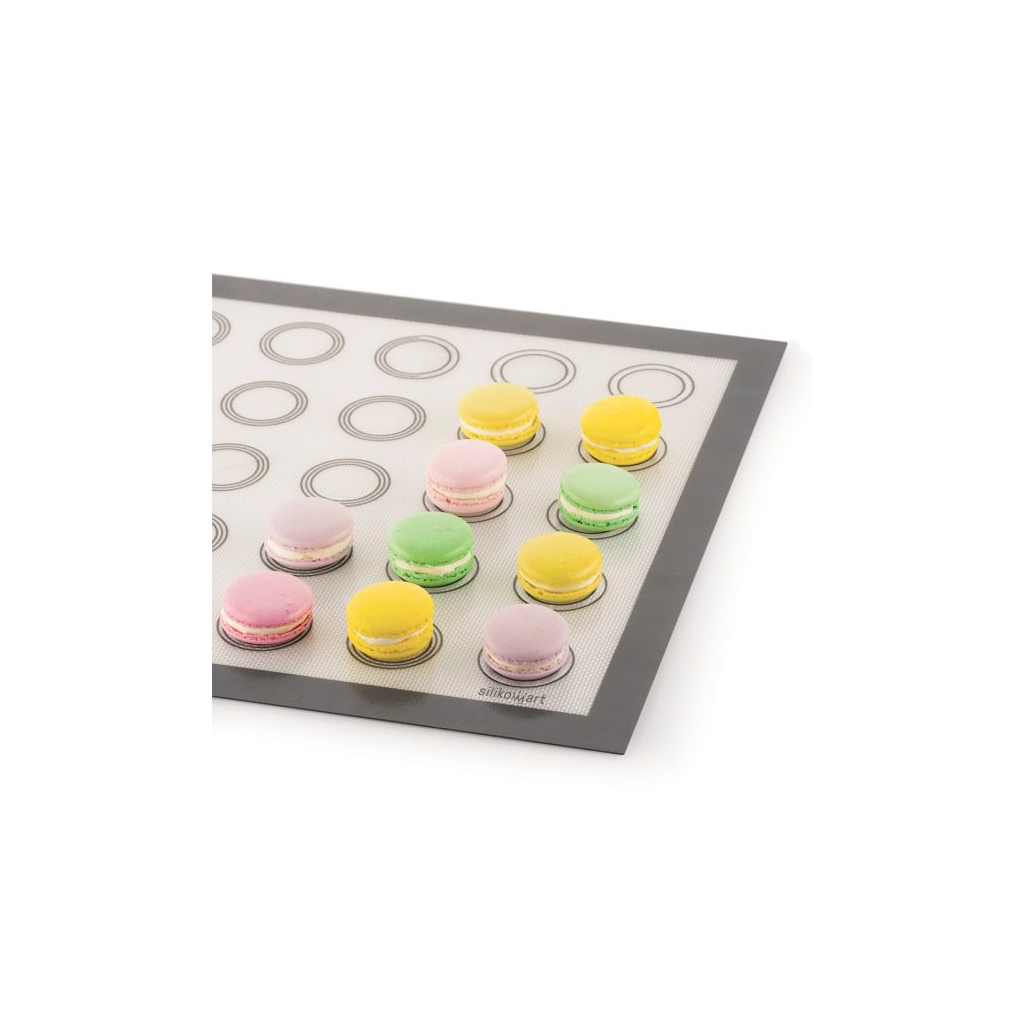 Кондитерський килимок Silikomart серія "Silikon Mats" для макаронс 30x40 см (FIBERGLASS 30x40 MACARON)
