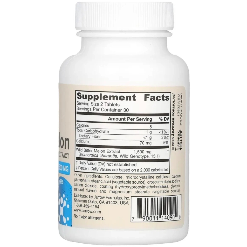 Вітамінно-мінеральний комплекс Jarrow Formulas Экстракт дикой горькой дыни, 750 мг, Vegan Wild Bitter Melon Extract, 60 (JRW-14090)