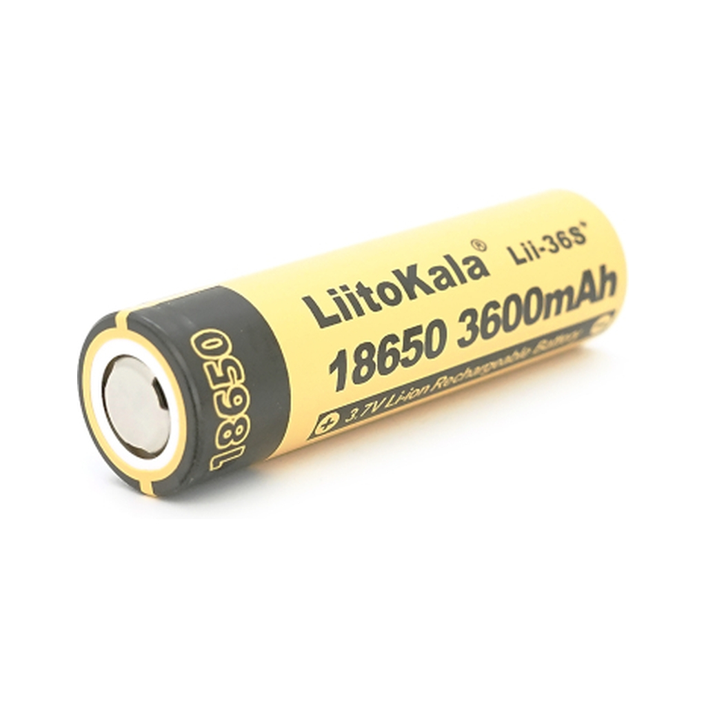 Акумулятор 18650 3600mAh, 3.7V(2.75-4.2V) Liitokala (Lii-36S+)