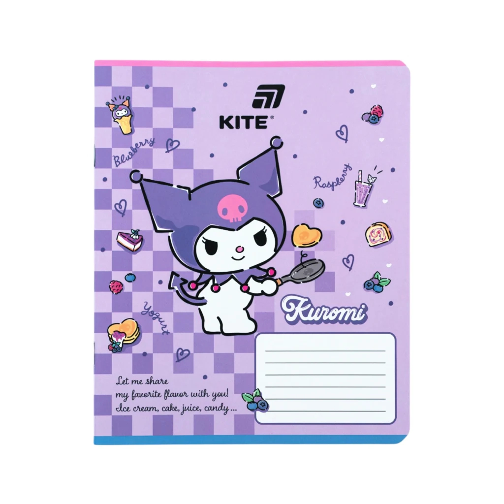 Зошит Kite Kuromi, 12 аркушів, клітинка (HK26-232)
