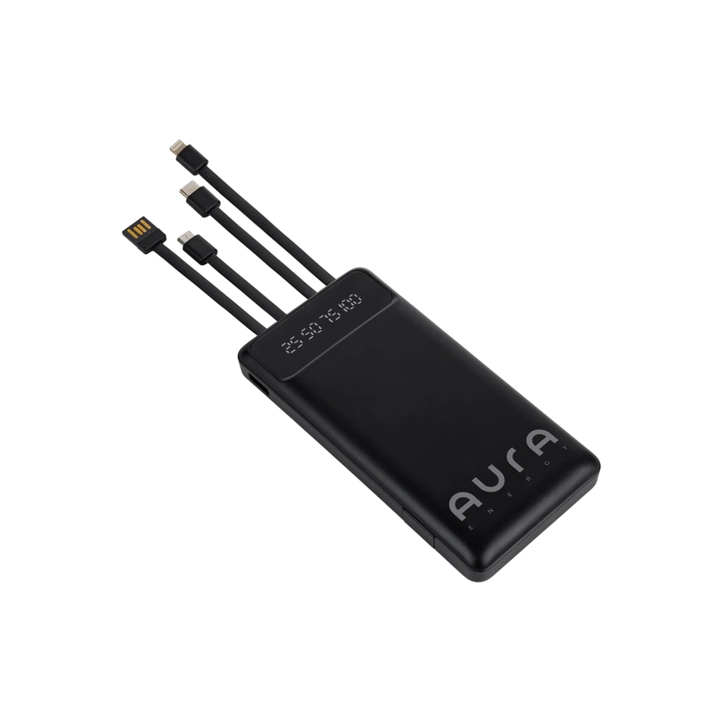 Повербанк AURA NRG10 10000 mAh Black (PBANRG10B)