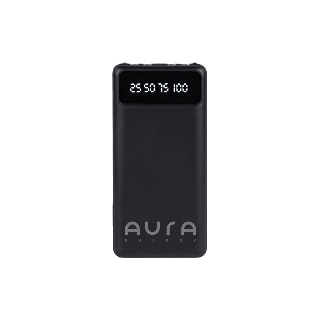 Батарея універсальна AURA NRG10 10000 mAh Black (PBANRG10B)