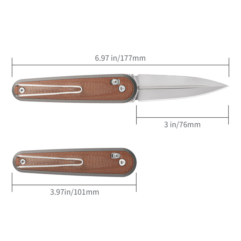 Ніж SRM Twin, Brown Micarta, Stonewash (251MB-MN)