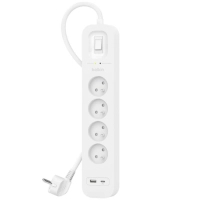 Network power filter Belkin 4xTypeE, 16A, USB-A/USB-C 18W, 2m (SRB001CA2M)