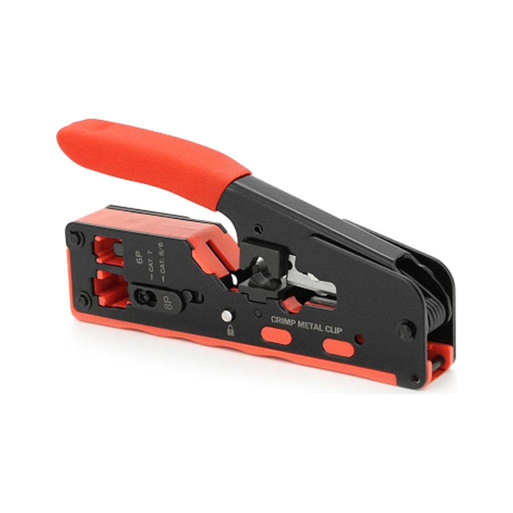 Інструмент Voltronic HT-718, для обтиску RJ-45 (8P8C) та RJ-12 (6P6C), 6P/8P + обрізка (HT-718)