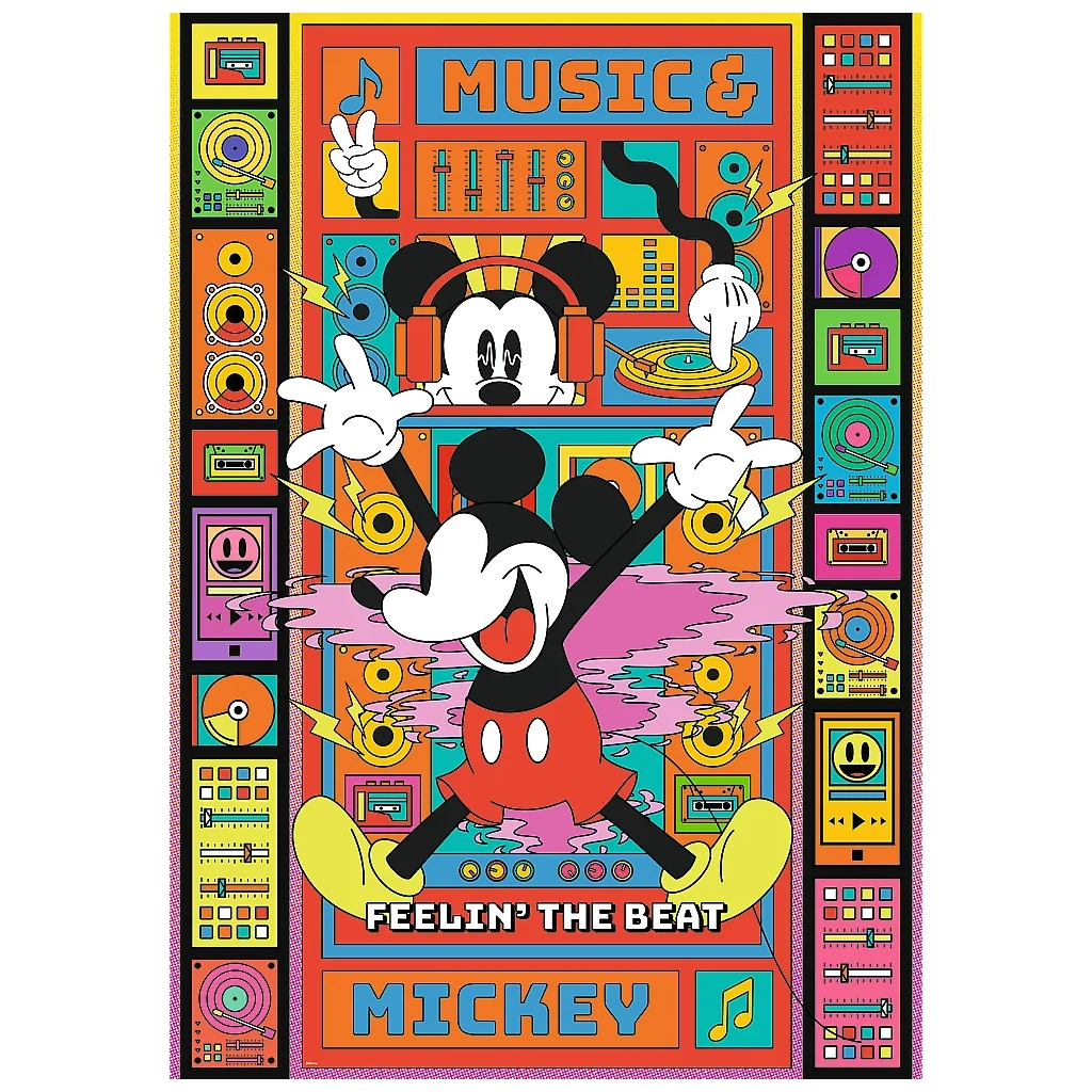 Пазл Trefl Premium Plus Mickey&Friends Відчуй ритм з Міккі Маусом 1000 елементів (5900511121421)