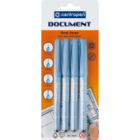 Centropen Document liner, set of 4 (blister) black (2631/4/BL)