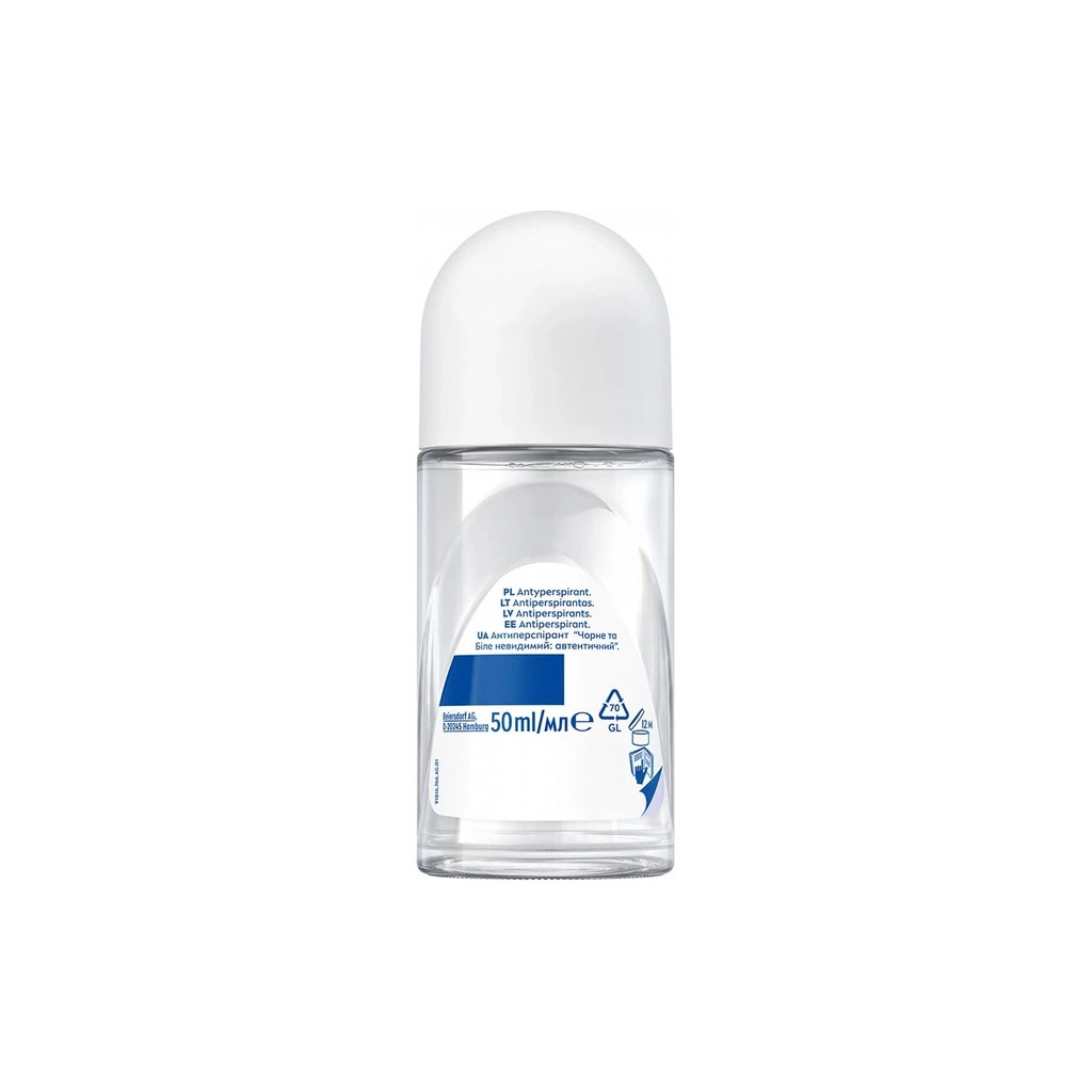 Антиперспірант Nivea Black & White Invisible Authentic Antiperspirant Roll-On 50 мл (5900017107844)