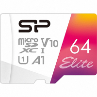 Memory card Silicon Power 64GB microSDXC class 10 UHS-I U1 A1 Elite Color (SP064GBSTXBV1V20SP)
